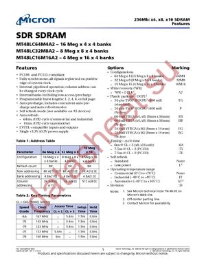 MT48LC16M16A2FG-7E:D datasheet  